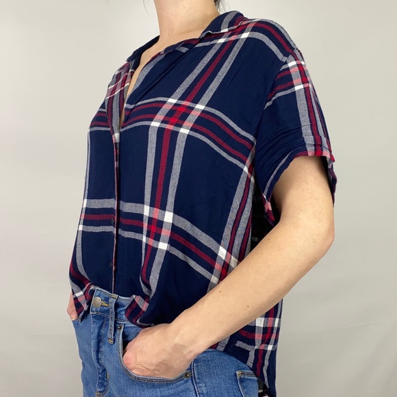 Rails Midnight Cherry White Plaid Pajama Top - Picture 5 of 12